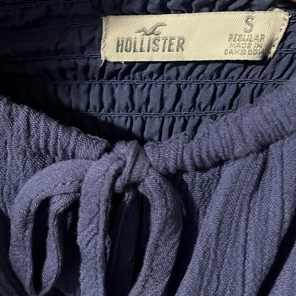 Hollister Sofia Side-Smocked Maxi Dress in Blue - Picture 4 of 7